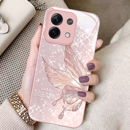 适用红米Note13手机壳新款12turbo玻璃全包12TPro奢华ins钻石蝴蝶11SE个性女10Pro防摔保护套9时尚潮流高级感