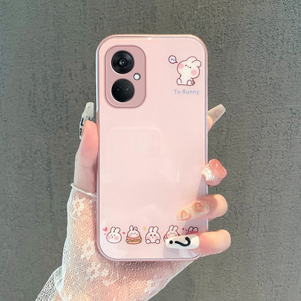 适用于OPPOK11X手机壳K12时尚创意K10Pro卡通简约K10活力版卖萌兔子K9Pro全包边K9防摔保护套K9s金属漆K7玻璃