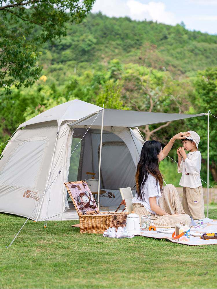 牧高笛帐篷全自动公园儿童防晒户外露营用品便携式折叠3-4人零动