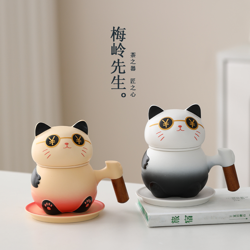 招财猫创意高颜值马克杯