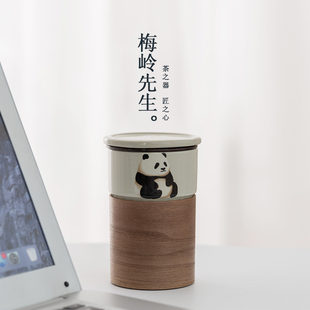 熊猫马克杯直身杯喝水杯办公杯水杯咖啡杯个人专属杯伴手礼可爱杯