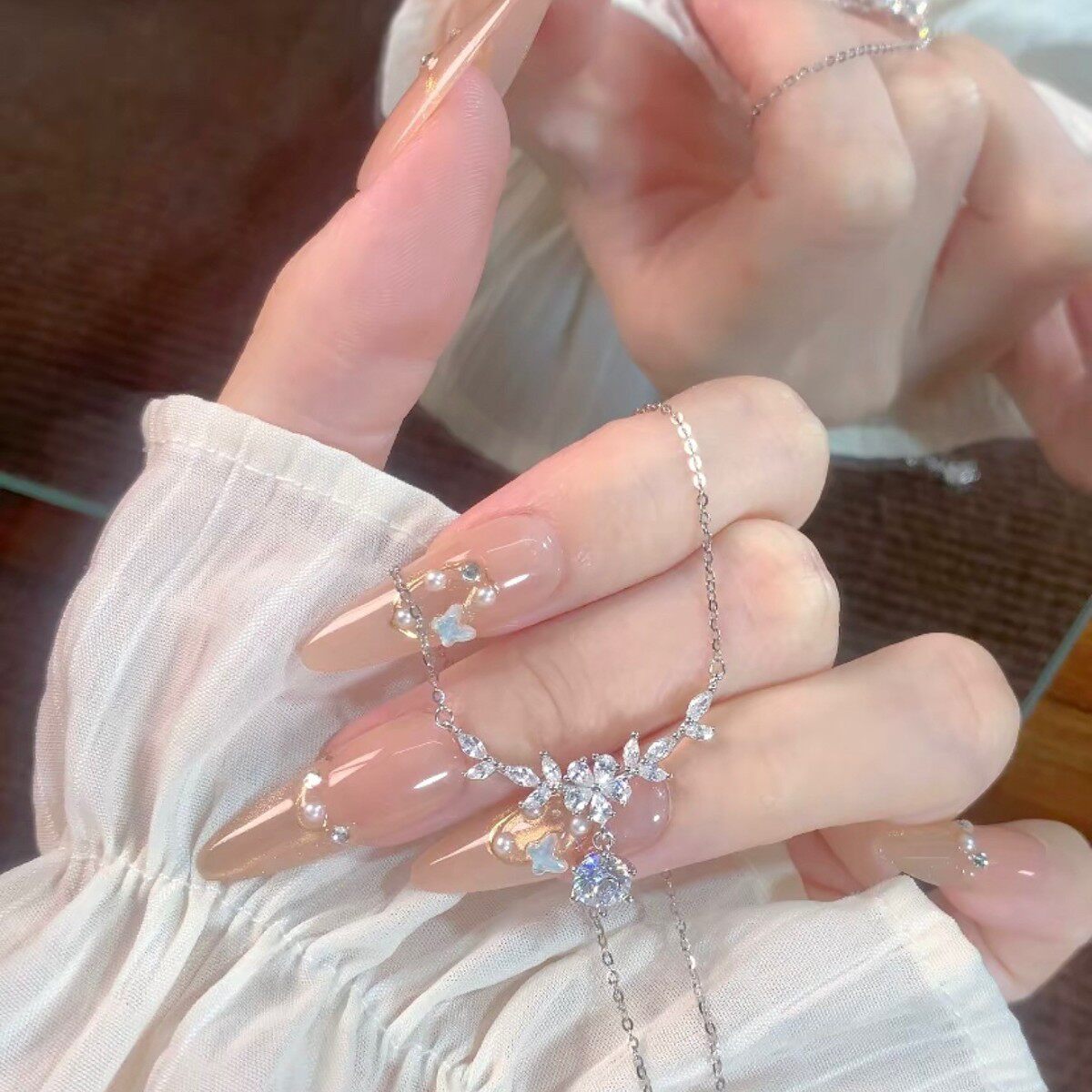 【限时特价】璀璨繁花紫藤之星钛钢项链女轻奢小众高级感新款爆款