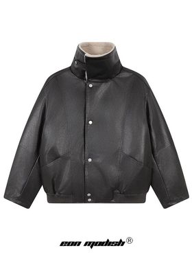 【限时特价】Eon Modish 25冬季New实拍美式街潮高街宽松PU皮棉服