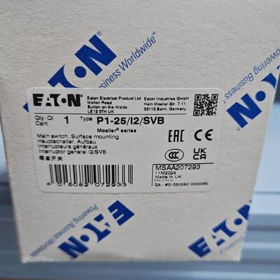 伊顿穆勒P1-25/I2/SVB/HI11带一开一闭触点凸轮开关原装正品