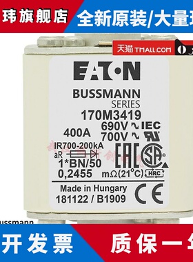 Bussmann 170M3417-3418-3419 315A 350A 400A 690V 汽车保险丝