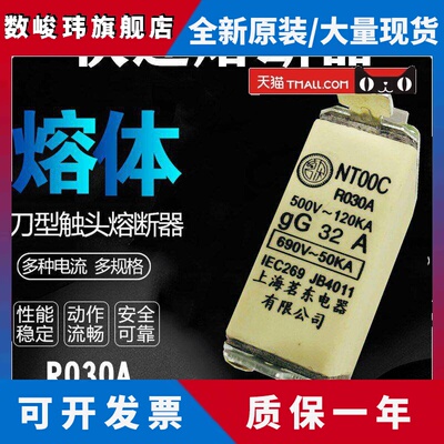 快熔NT00C NH00C RT20 R030A 熔断器熔芯体32A 63A 80A 100A 160A