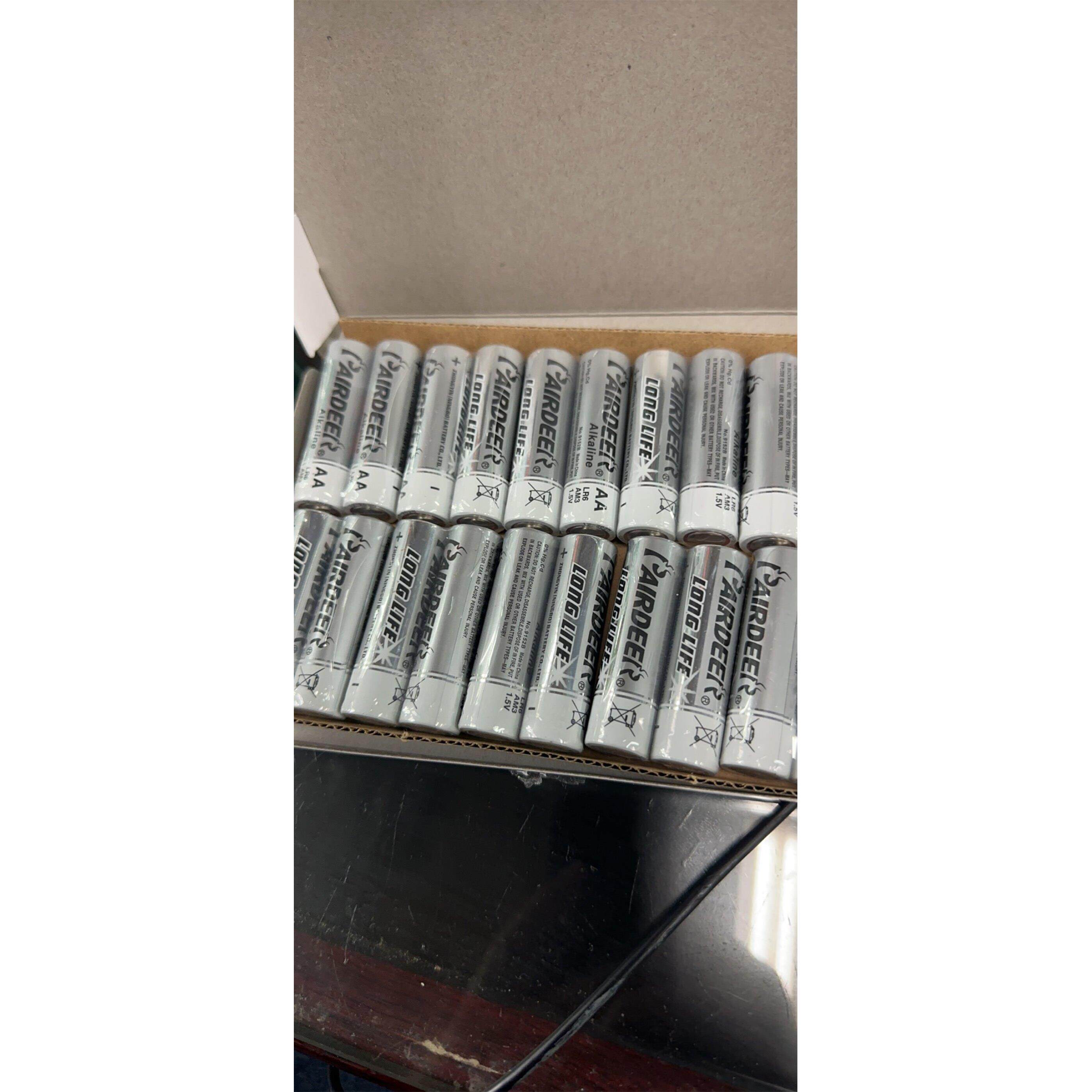 指纹锁电池双鹿牌英文碱性5号Lr6Aa 7号Lr03数字智能锁20把