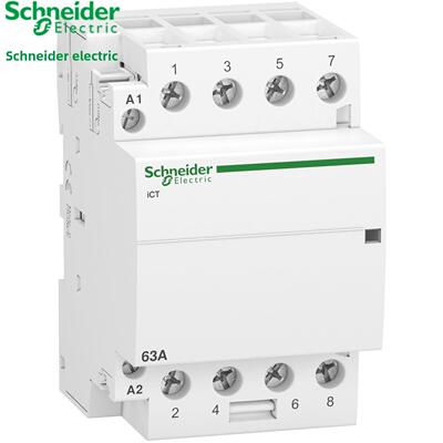 施耐德家用接触器iCT 4NO常开220~240V 4P63A 标准接触器A9C20864