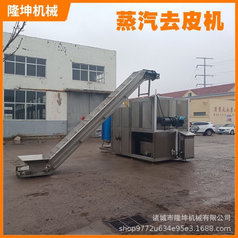 支持定制堤子蒸汽去皮机 多功能全自动蒸汽爆皮机 隆坤蒸汽脱皮机
