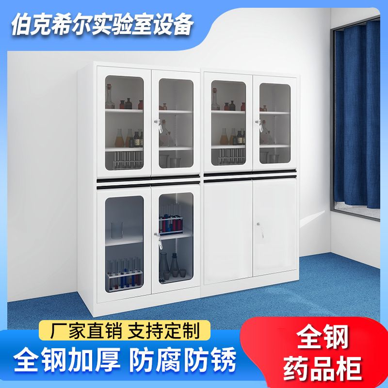全钢药品柜器皿柜带锁实验室仪器柜化验室样品柜通风化学品试剂柜图片