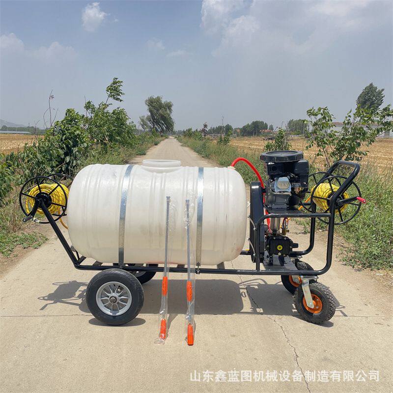 60L推车式消毒打药机多功能汽油撒药器收管一体高压园林打药车