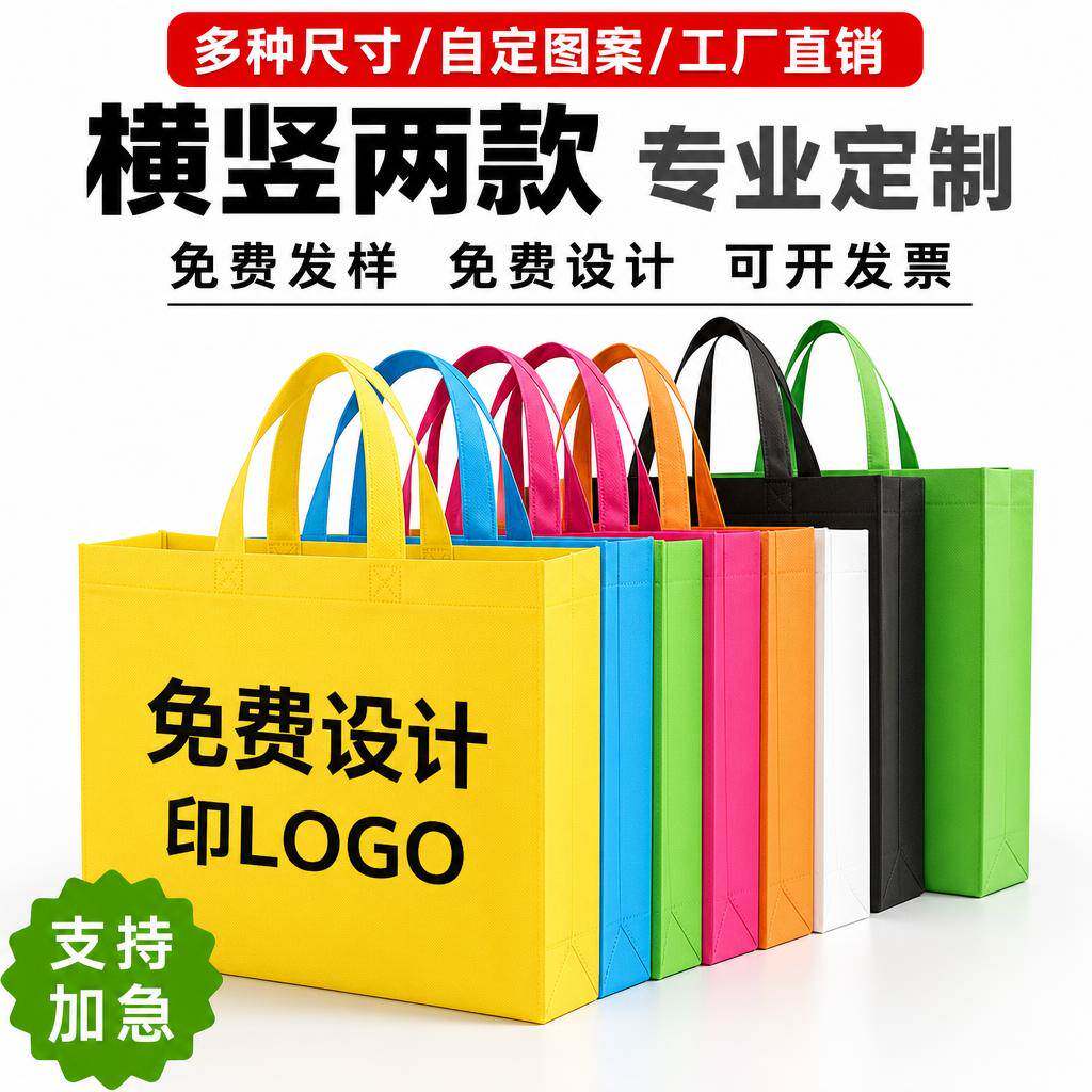 无纺布手提袋定制公司企业广告不织布包帆布环保购物袋子订做