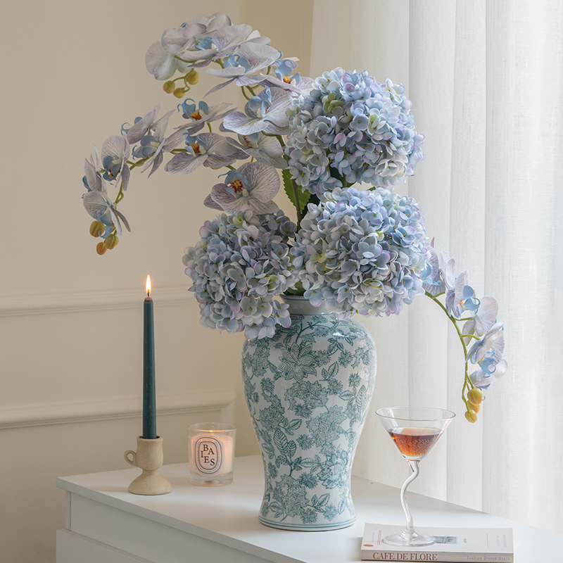 蝴蝶兰仿真花高级感逼真假花摆设轻奢高端客厅摆件场景布置装饰花