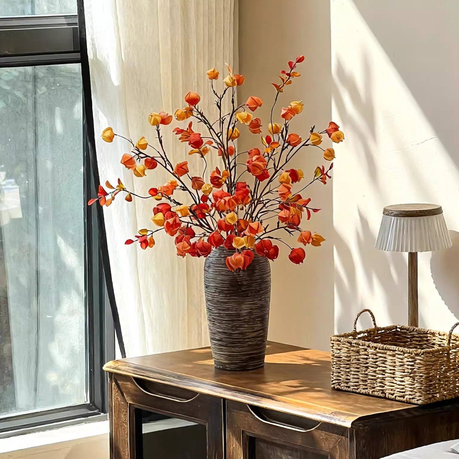 过年喜庆灯笼果仿真花餐桌客厅插花装饰小众轻奢假花摆设枯枝摆件,鲜花速递/花卉仿真/绿植园艺,仿真花,淘宝优惠券,粉丝福利购,淘宝优惠卷