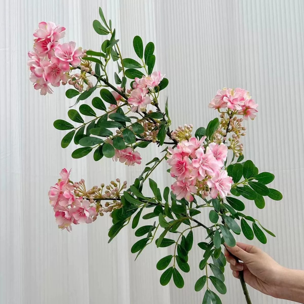 含笑花轻奢高端仿真花酒店前台玄关绿植房地产会所桌面装饰品摆件图片