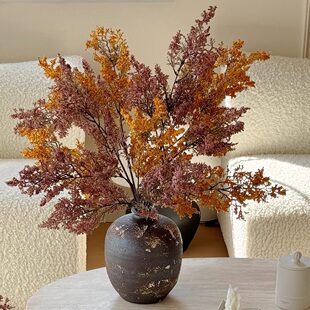 油画雾凇彷真绿植摆件客厅餐桌插花装饰品艺术摆设侘寂风枯枝系列