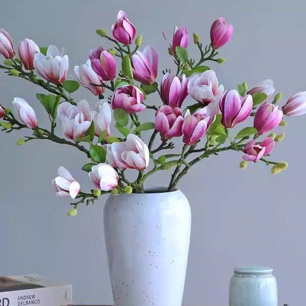 仿真玉兰花高级仿真花含苞玉兰花中式客厅家居玄关茶几餐桌摆件花,家居饰品,仿真花/假花,淘宝优惠券,粉丝福利购,淘宝优惠卷