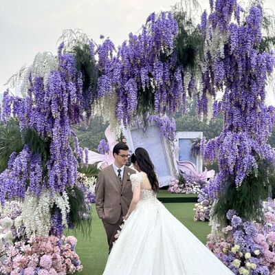 紫藤花仿真假花藤缠绕吊顶客厅室内婚庆装饰塑料花串藤蔓植物藤条