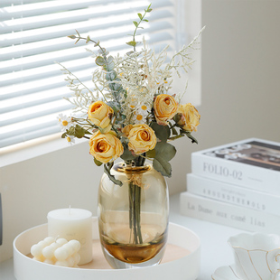 清新手捧花仿真花拍照花束绣球花小雏菊玫瑰花装饰摆件花仿生假花