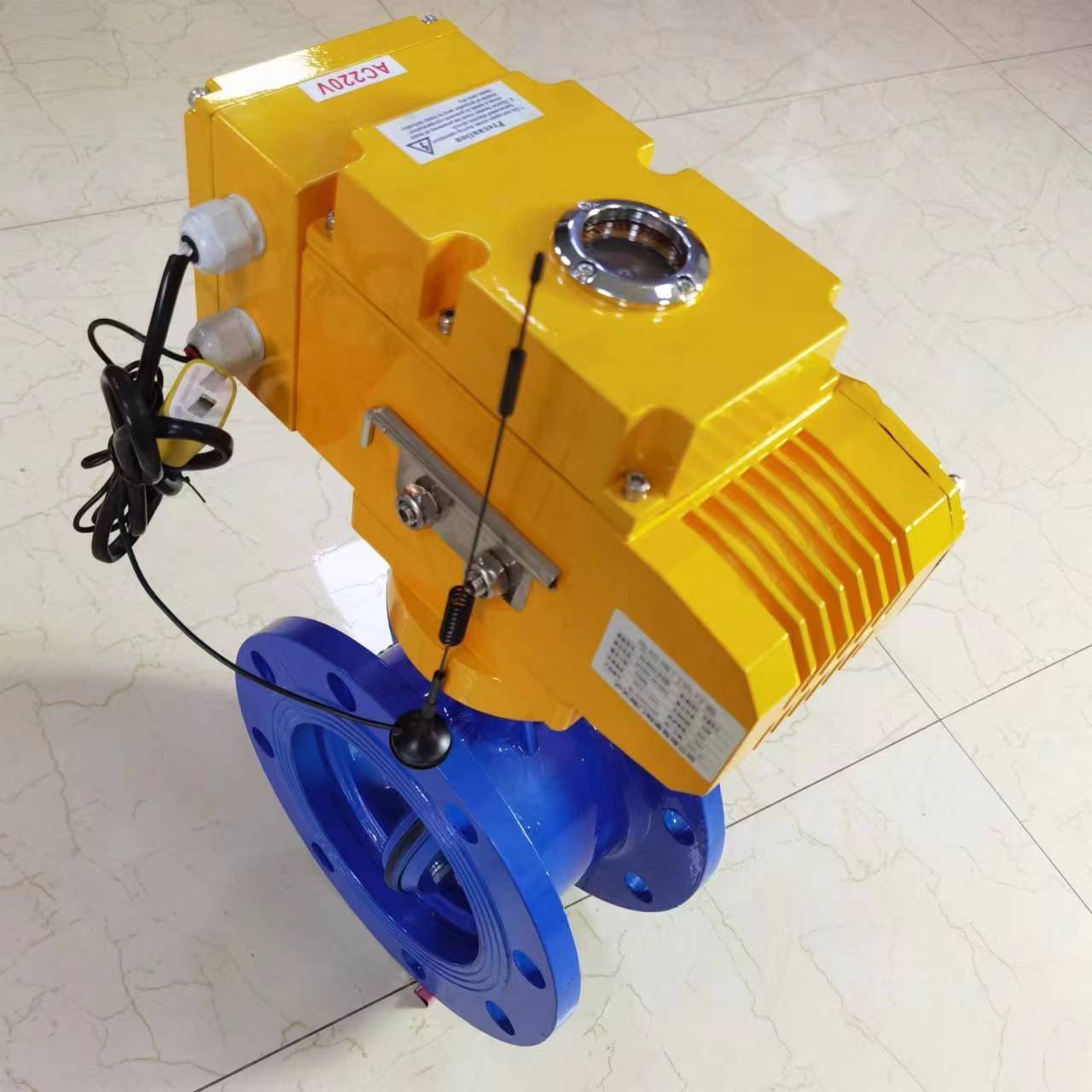 农业灌溉手机端遥控电动蝶阀光伏太阳能电动蝶阀D942X-16