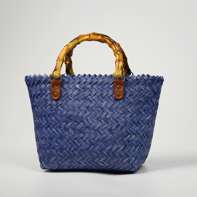 田园风编织包纯手工竹编2026新款法式手提草编彩色包包夏天高级感