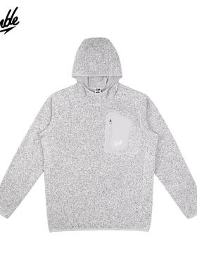 SLAMBLE春季新款连帽外套男女休闲运动户外保暖拉绒内里上衣