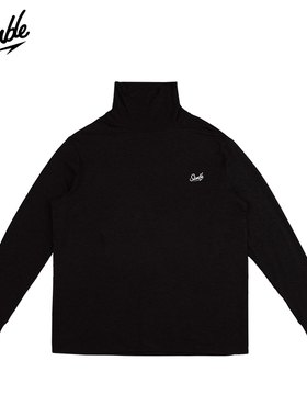 SLAMBLE秋季新款可翻高领长袖男打底衫修身上衣休闲运动潮流内搭