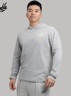 SLAMBLE男生连帽运动套头衫长袖打底T恤吸湿排汗健身训练