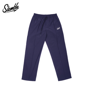 子新款 SLAMBLE运动梭织速干运动长裤 男女跑步篮球透气直筒廓形裤