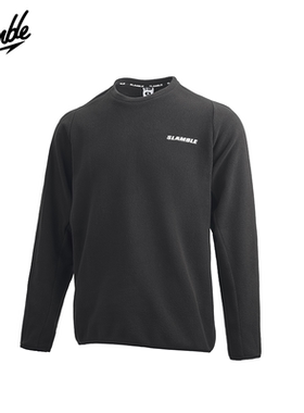 SLAMBLE秋季新款摇粒绒套头衫男女圆领宽松运动休闲保暖打底上衣