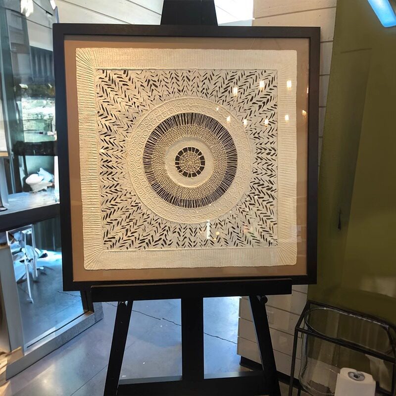 复古中古风装饰画高级感网红民宿挂画餐厅衍纸美式酒店房间设计师
