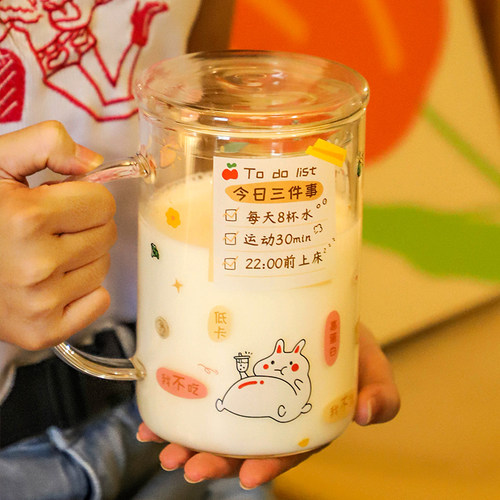 探桃喜玻璃大容量1000ml大水杯