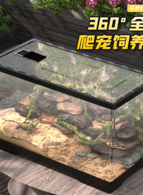 守宫鬃狮蜥蜴饲养箱 pvc角蛙蛇蜘蛛刺猬爬宠饲养盒寄居蟹箱乌龟缸