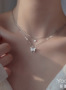 Yooper纯银s925蝴蝶女项链