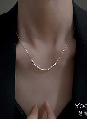 简约项链ins纯银轻奢小众女