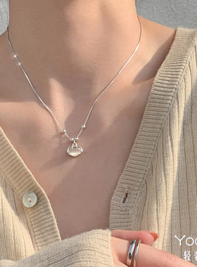 Yooper正品女纯银平安锁项链