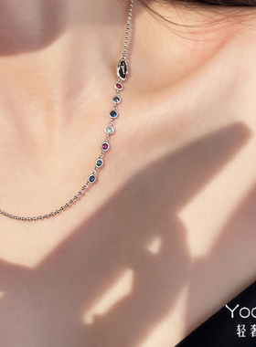 s925纯银彩色圆珠项链Yooper女