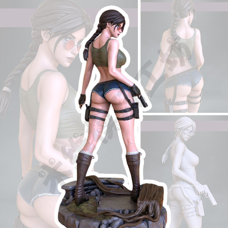 劳拉克劳馥古墓丽影高精度GK手办3D打印[未上色白模]