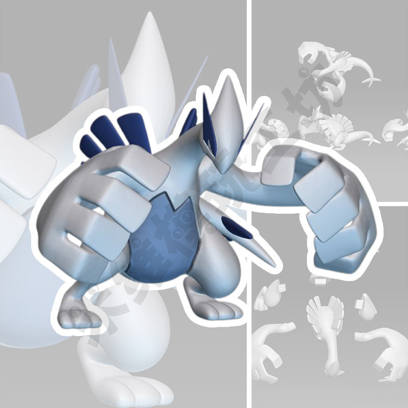 精灵宝可梦洛奇亚高精度GK手办3D打印[未上色白模]