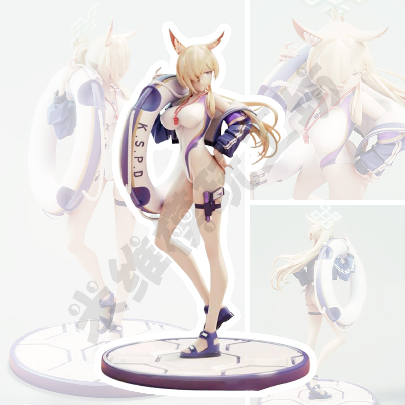 碧蓝档案泳装尾刃康娜高精度GK手办3D打印[赠眼睛水贴未上色白模]