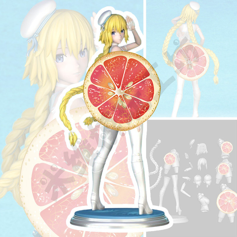 Fate泳装贞德站姿高精度GK手办3D打印[赠眼睛水贴未上色白模]