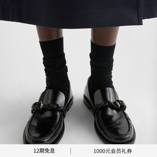 早春新品 女士 JIL 新品 牛皮革圆头乐福鞋 SANDER