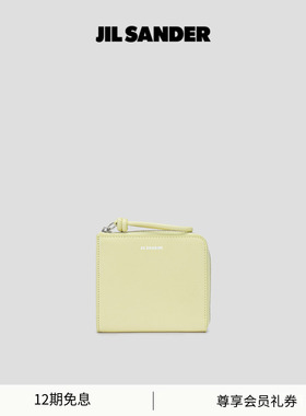 【早春新品】JIL SANDER新品女士牛皮革拉链卡包