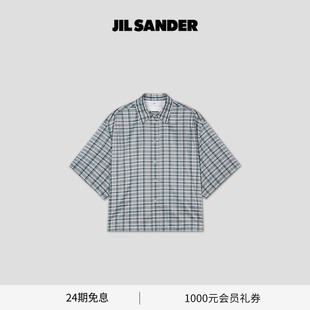 SANDER JIL 新品 女士 衬衫 格纹短袖 早春新品
