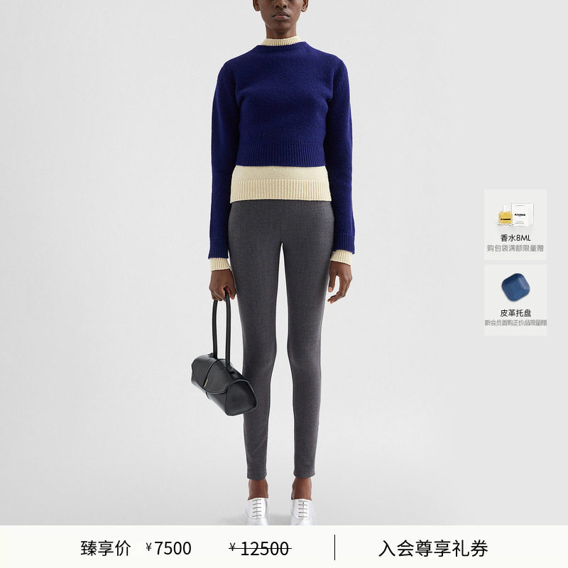 【甄选首降】JIL SANDER女士绵羊毛套头假两件针织衫