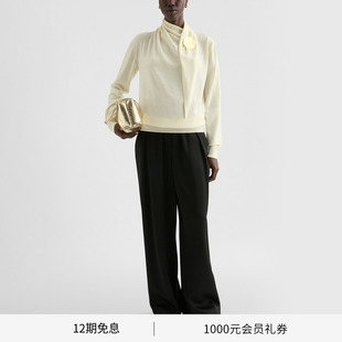 SANDER JIL 新品 女士 长裤 双面缎 早春新品