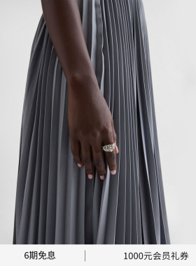 【双旦送礼】JIL SANDER 新品女士 手工制黄铜链式戒指