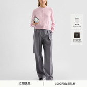 新品 SANDER JIL 女士绵羊毛圆领针织开衫 早春新品