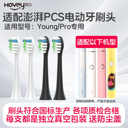 适配荷兰澎湃电动牙刷头Pro/Young儿童pp801荷兰PCS替换刷头