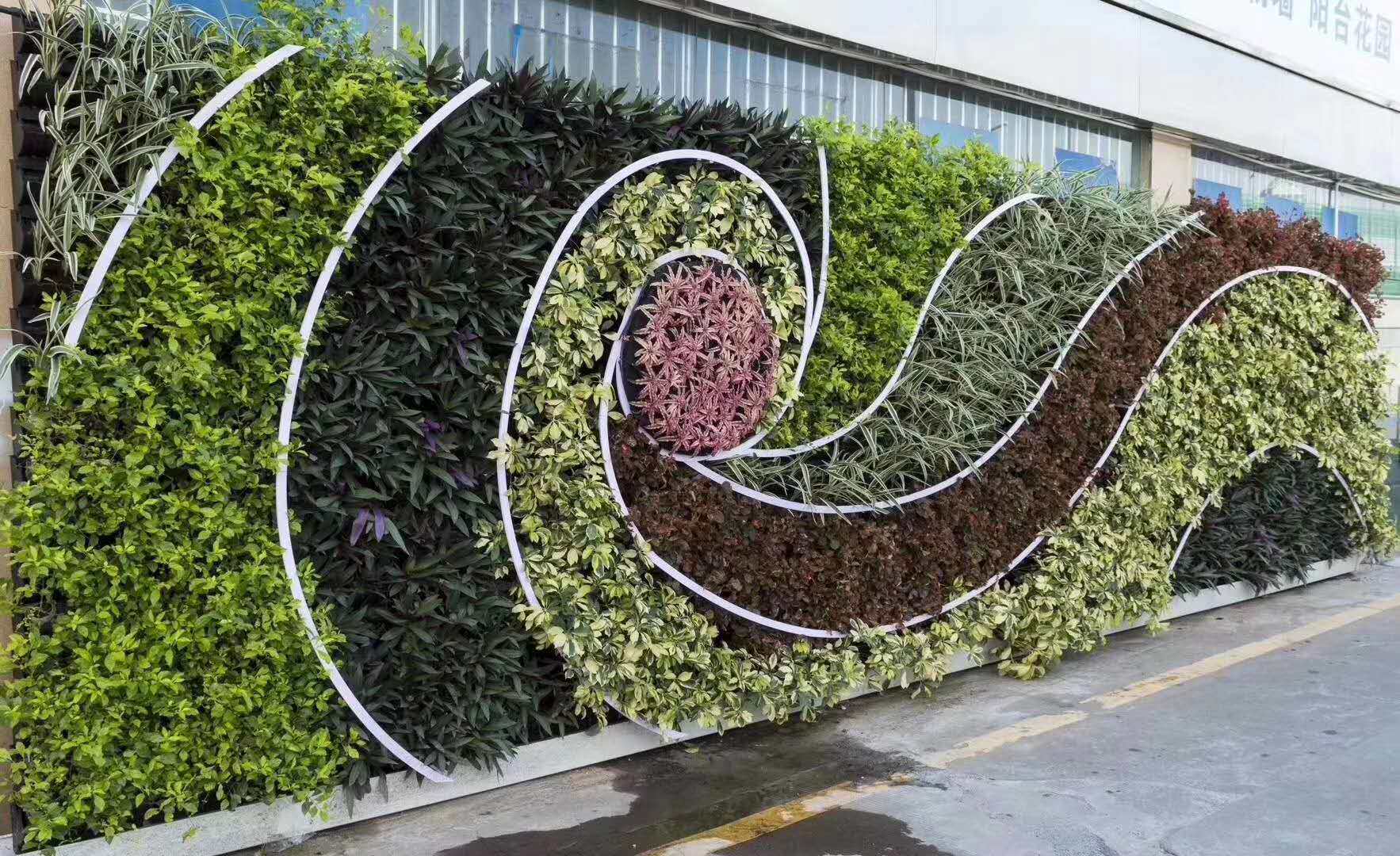 立体外墙垂直绿化植物墙装饰式植物墙花盆多层组合活体绿化装饰墙